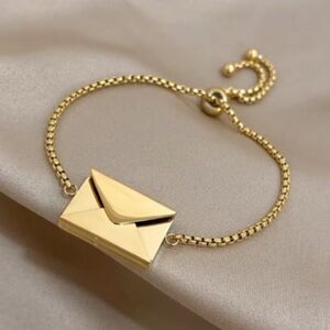 14lk Gold plated envelope  Bracelet